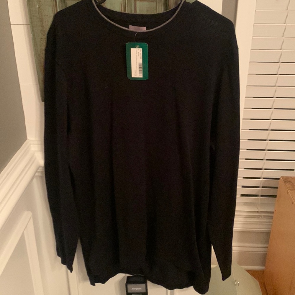 Black longer length sweater